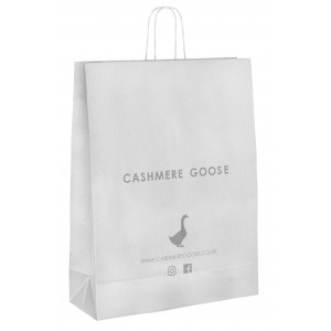 Cashmere Goose 240mm Printed Paper Carrier Bags