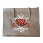 Merry Christmas Printed Jute Bags