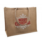 Merry Christmas Printed Jute Bags