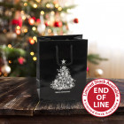 160mm Black Laminated Christmas Tree Paper Carrier Bags