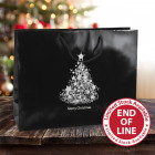 410mm Black Laminated Christmas Tree Paper Carrier Bags