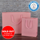 400mm Baby Pink Matt Laminated Paper Carrier Bags