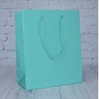 200mm Aqua Matt Laminated Paper Carrier Bags