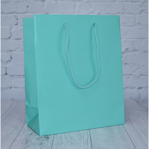 200mm Aqua Matt Laminated Paper Carrier Bags