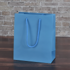 200mm Pacific Blue Matt Laminated Paper Carrier Bags