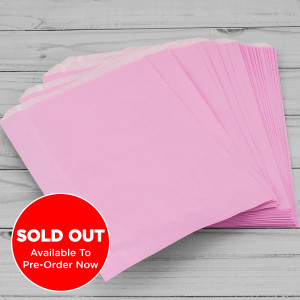 7x9in Baby Pink Paper Bags